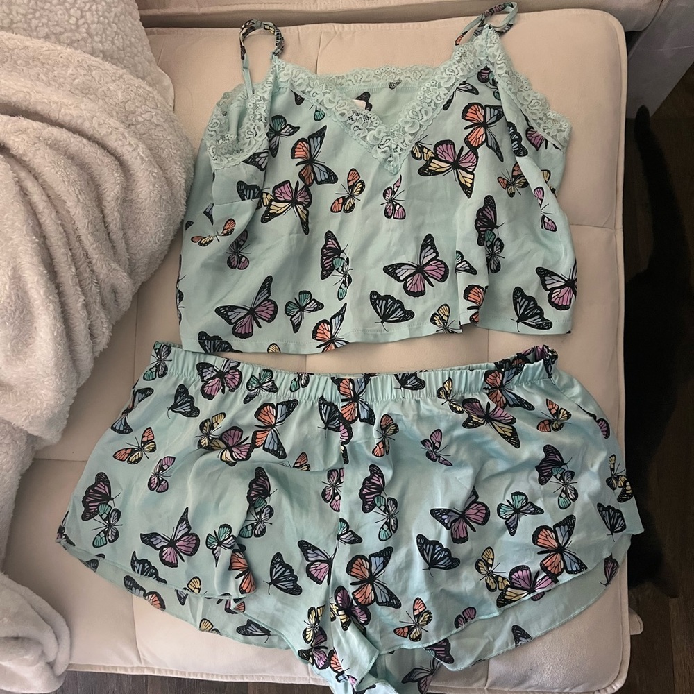 Butterfly Print Sleepwear Set